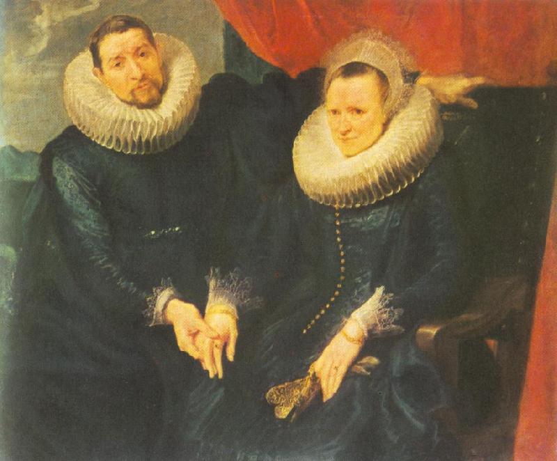 DYCK, Sir Anthony Van Portrait of a Married Couple dfh Sweden oil painting art